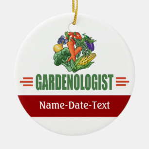 Ornamento De Cerâmica Gardener Engraçado