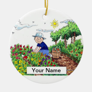 Ornamento De Cerâmica Gardener - Homem