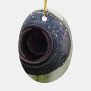 Ornamento De Cerâmica gás de caminhão verde e branco