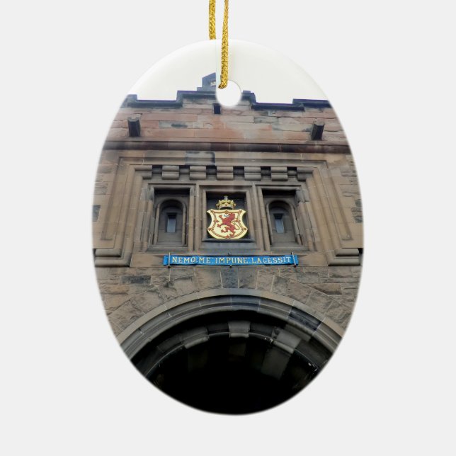 Ornamento De Cerâmica Gatehouse do castelo de Edimburgo (Verso)