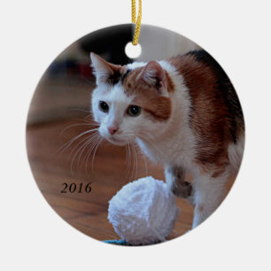 Ornamento De Cerâmica Gatinho