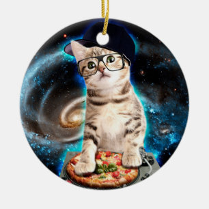 Ornamento De Cerâmica gatinho dj cat