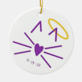 Ornamento De Cerâmica Gatinho em memória do JDW