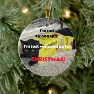 Ornamento De Cerâmica Gatinho Preto Bonito