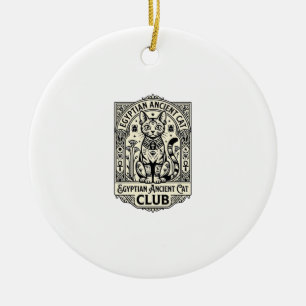 Ornamento De Cerâmica Gato Antigo Egípcio Gráfico de Gato Engraçado - Eg