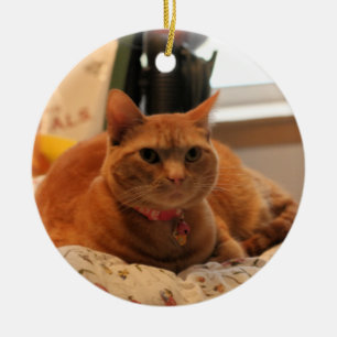 Ornamento De Cerâmica Gato Comfy