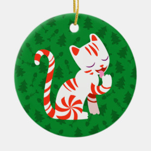 Ornamento De Cerâmica Gato de Canela de Doces