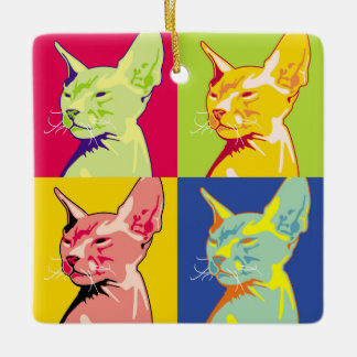 Ornamento De Cerâmica Gato esfinge