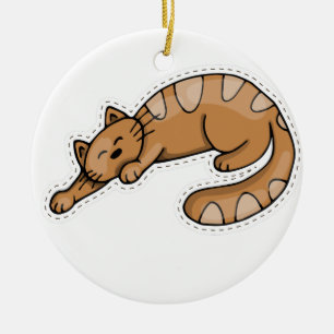 Ornamento De Cerâmica Gato Gato Gato Gato Gato Gato Gato Gato Grito E Do