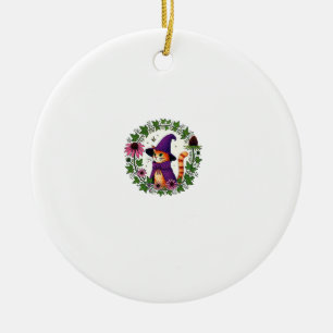 Ornamento De Cerâmica Gato Kitty Feiticeiro Tigre Laranja ilustração Cam