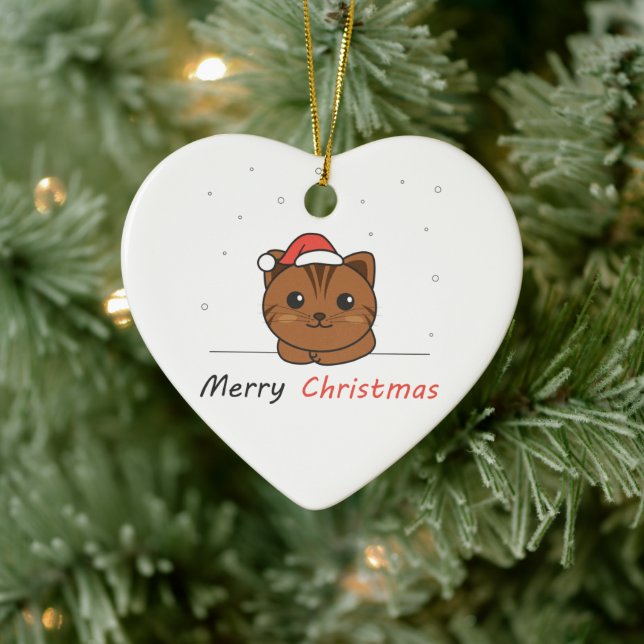 Ornamento De Cerâmica Gatos De Noite De Natal (Árvore)