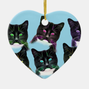 Ornamento De Cerâmica Gatos Legal