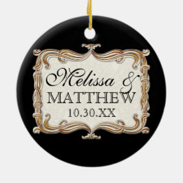 Ornamento De Cerâmica Gatsby Art Deco Nouveau Lace Faux Dourada Tulip