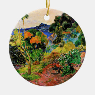 Ornamento De Cerâmica Gauguin - Paisagem Martinica, pintura famosa,