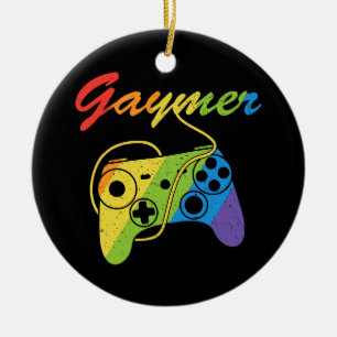 Ornamento De Cerâmica Gaymer Controlador de jogos Rainbow Jogos