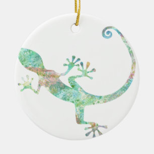 Ornamento De Cerâmica Gecko