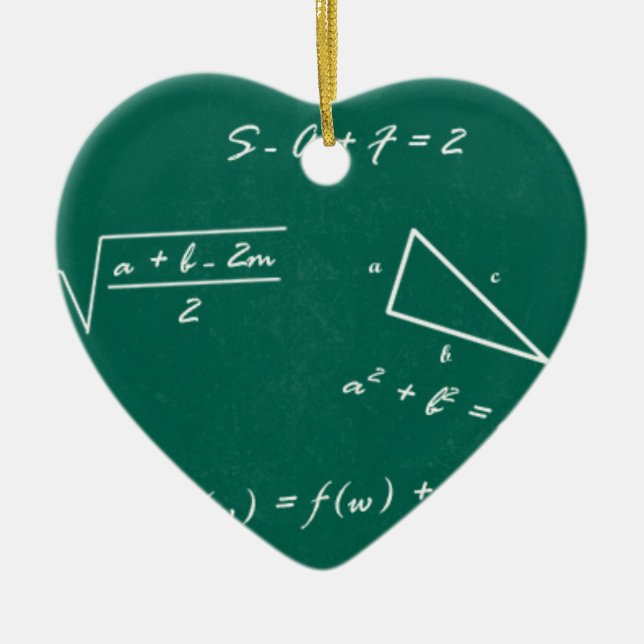 Ornamento De Cerâmica geek de álgebra professor de matemática (Frente)