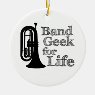 Ornamento De Cerâmica Geek de Banda de Baritone Marching