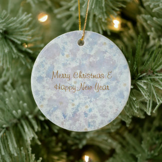 Ornamento De Cerâmica Gelo Geada Pewter Floco de Neve Natal Feliz Ano No