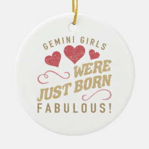 Ornamento De Cerâmica Gemini Fabuloso Para Mulheres