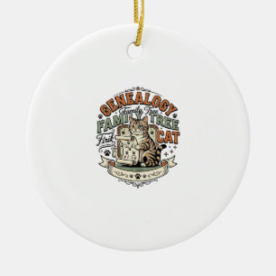 Ornamento De Cerâmica Genealogia Árvore Genealógica Gato Genealogia Árvo