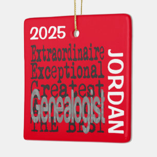 Ornamento De Cerâmica Genealogista Extraordinário PERSONALIZADO