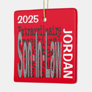 Ornamento De Cerâmica Genro Extraordinário PERSONALIZADO