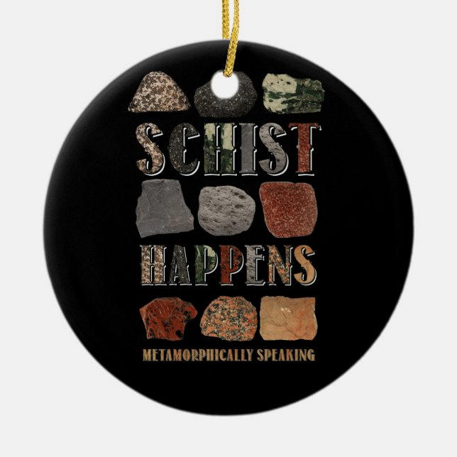 Ornamento De Cerâmica Geologia Mineral Geode Rock Collector Geológico (Frente)