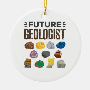 Ornamento De Cerâmica Geologista Futuro Rocha Gems
