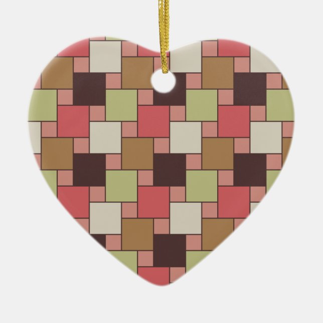 Ornamento De Cerâmica Geométrico do Gabinete de Especiarias (Frente)