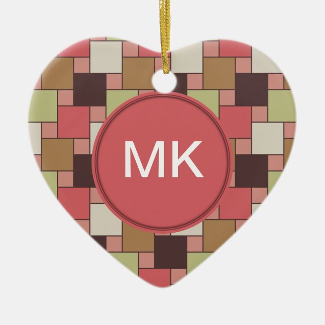 Ornamento De Cerâmica Geométrico do Gabinete de Especiarias (Frente)