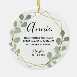 Ornamento De Cerâmica Geométrico Folha Verde Verdadeiro Amigos Cerâmica