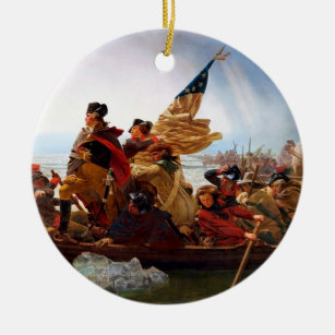 Ornamento De Cerâmica George Washington Atravessando O Rio Delaware