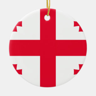 Ornamento De Cerâmica Georgiano Flag