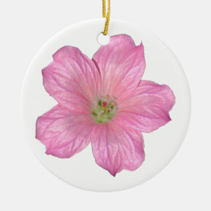 Ornamento De Cerâmica Gerânio cor-de-rosa