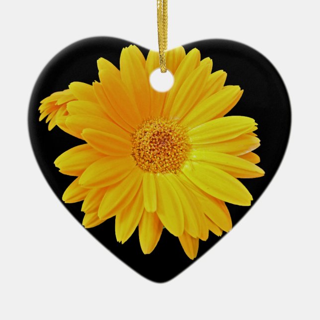 Ornamento De Cerâmica Gerbera Daisy (Gerbera hybrida) - Amarelo (Frente)