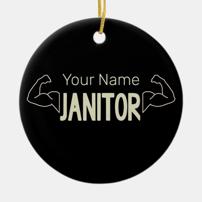 Ornamento De Cerâmica Gerente De Design De Vigilância Ou De Cuidados (Frente)