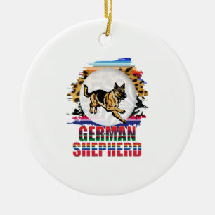Ornamento De Cerâmica German shepherd