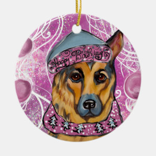 Ornamento De Cerâmica German shepherd