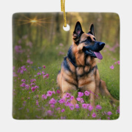 Ornamento De Cerâmica German shepherd