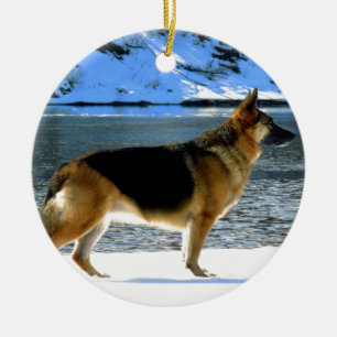 Ornamento De Cerâmica German shepherd