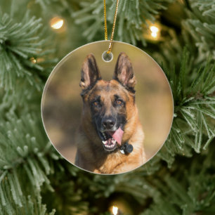 Ornamento De Cerâmica German shepherd em execução