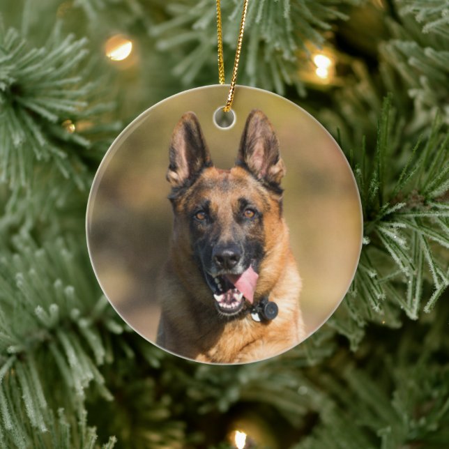 Ornamento De Cerâmica German shepherd em execução (Árvore)