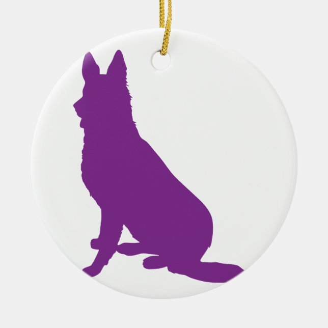 Ornamento De Cerâmica GERMAN SHEPHERD nº 40 (Frente)
