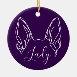 Ornamento De Cerâmica German Shepherd Ornament (Paw Prints)