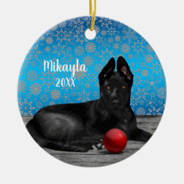 Ornamento De Cerâmica  german shepherd Puppy Natal  