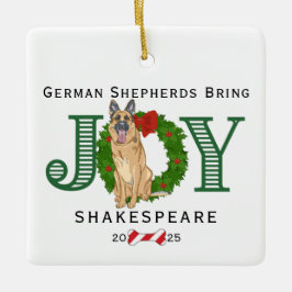 Ornamento De Cerâmica German shepherd Trazem Alegria