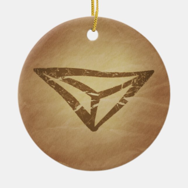 Ornamento De Cerâmica Germânica de Proteção dos Olhos do Dragão (Frente)