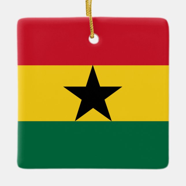 Ornamento De Cerâmica Ghana Flag (Frente)