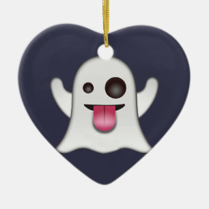 Ornamento De Cerâmica Ghost emoji